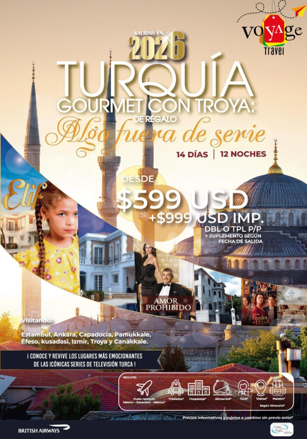 TURQUIA GOURMET CON TROYA 2026